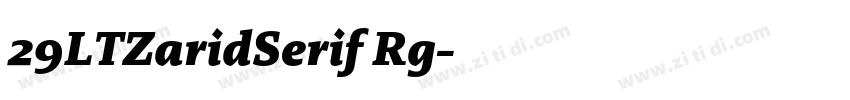29LTZaridSerif Rg字体转换